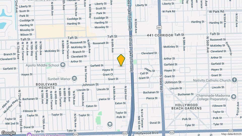 6313 Hayes St Map and Location Details
