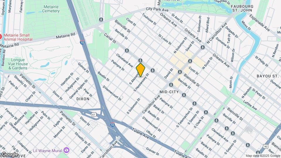 225 S Hennessey St Map and Location Details
