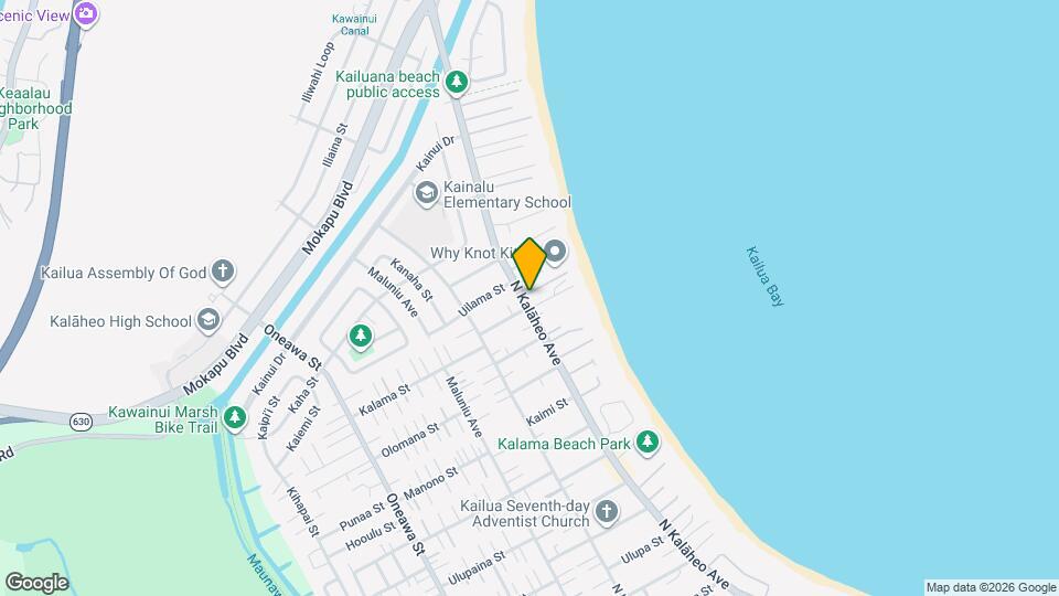 554 N Kalaheo Ave Map and Location Details