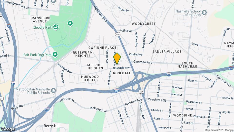 414 Rosedale Ave Map and Location Details