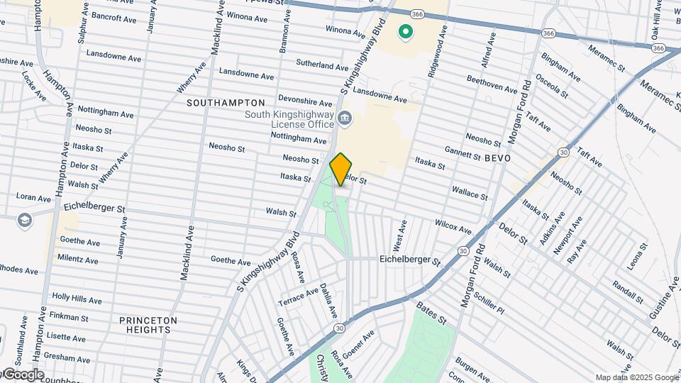 5024-5032 Christy Blvd Mapa y Detalles de la Ubicación