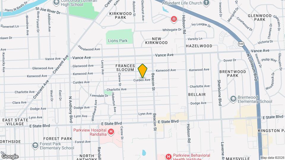 3145 Vance Ave Map and Location Details