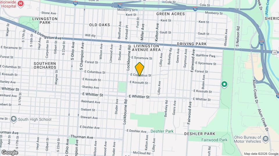 1024 Miller Ave Map and Location Details