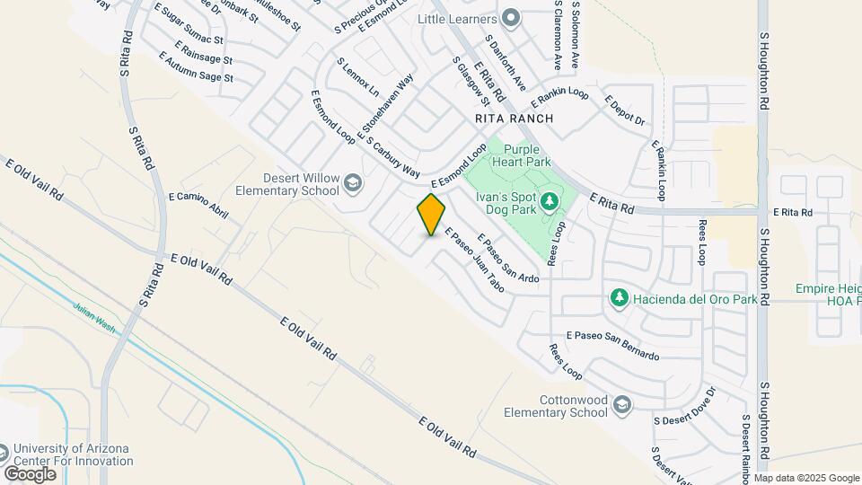 8271 S Via del Forjador Map and Location Details