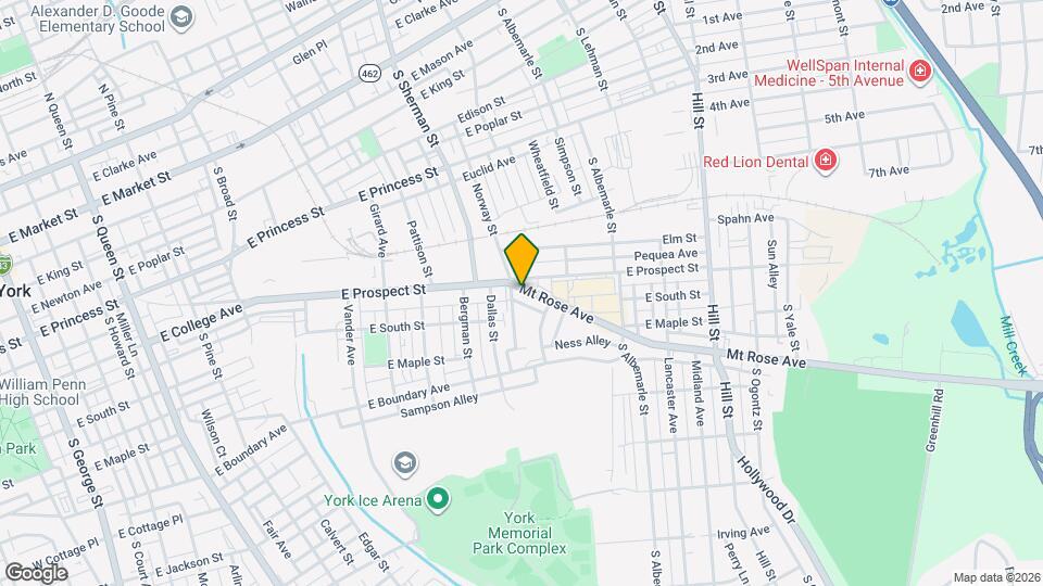 908 Mount Rose Ave Map and Location Details