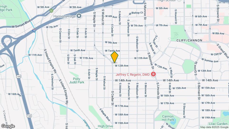 1125 S Cedar St Map and Location Details