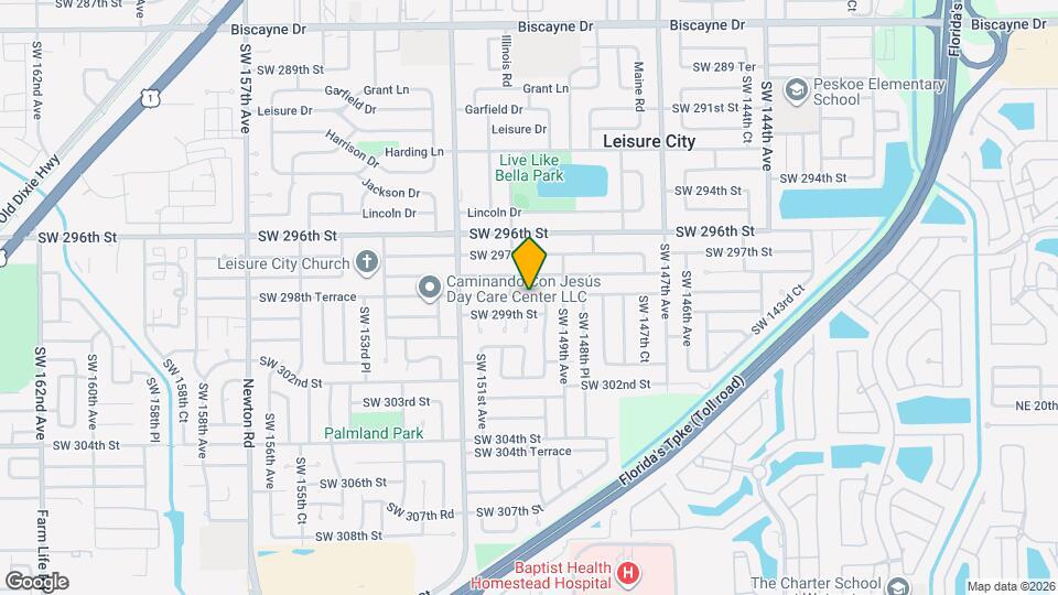 14974 SW 298th Ter Map and Location Details
