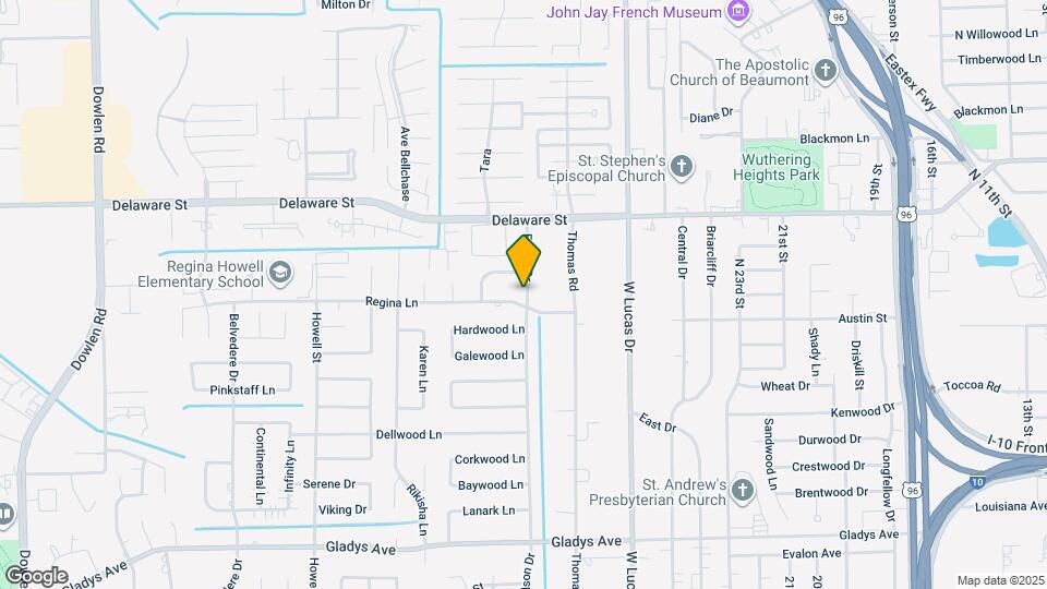4610 Regina Ln Mapa y Detalles de la Ubicación