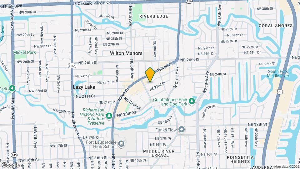 724 NE 23rd Dr, Unit 1 Map and Location Details