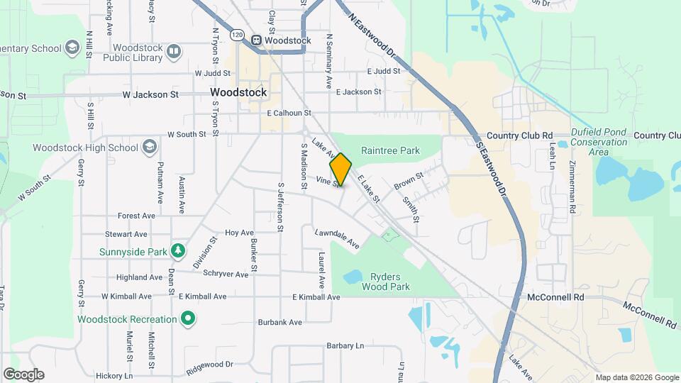 402 Vine St, Unit 402 1/2 Vine St Woodstock, IL Mapa y Detalles de la Ubicación