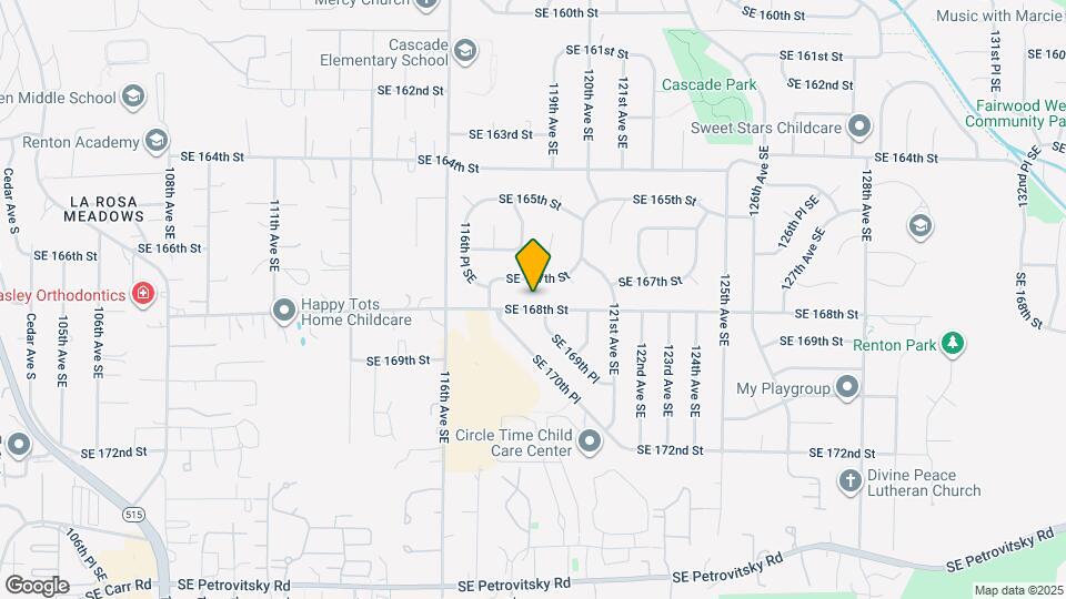 11736 SE 168th St Mapa y Detalles de la Ubicación