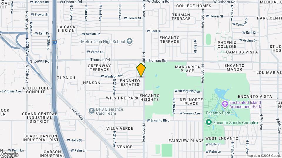 1905 W Cambridge Ave Mapa y Detalles de la Ubicación