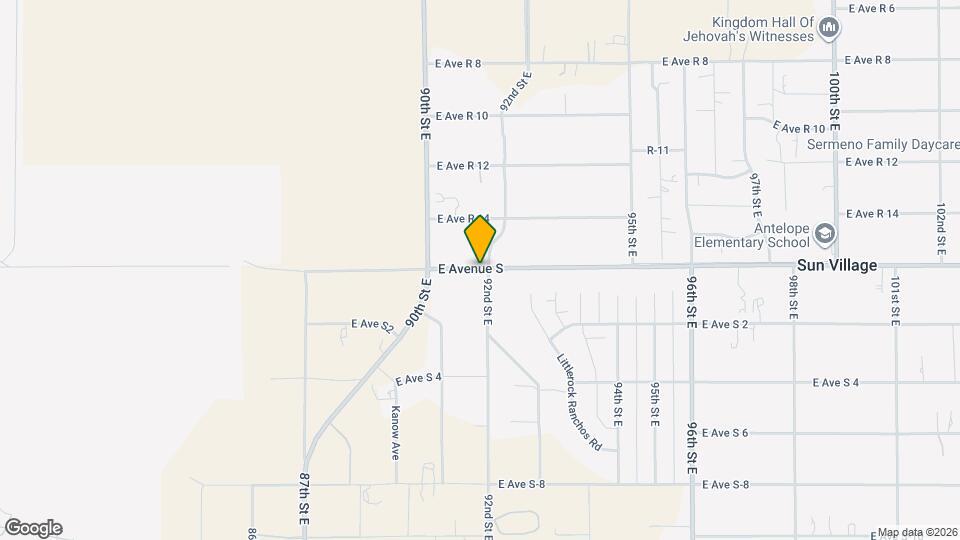 9132 E Ave S-8 Map and Location Details
