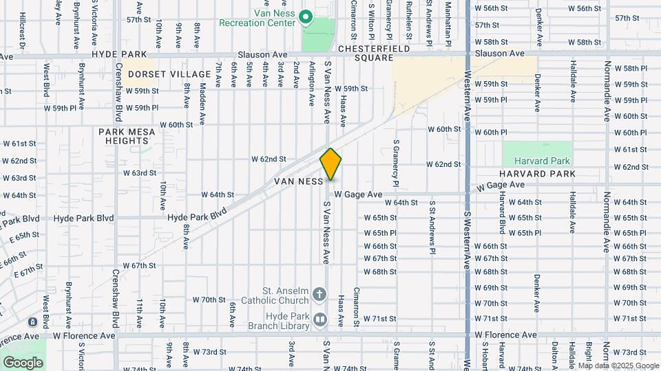 6234-6240 S Van Ness Ave Map and Location Details