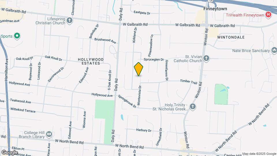 6595 Montevista Dr Map and Location Details