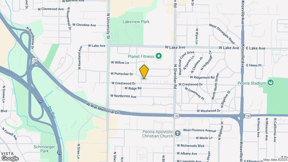 919 W Crestwood Dr Map and Location Details