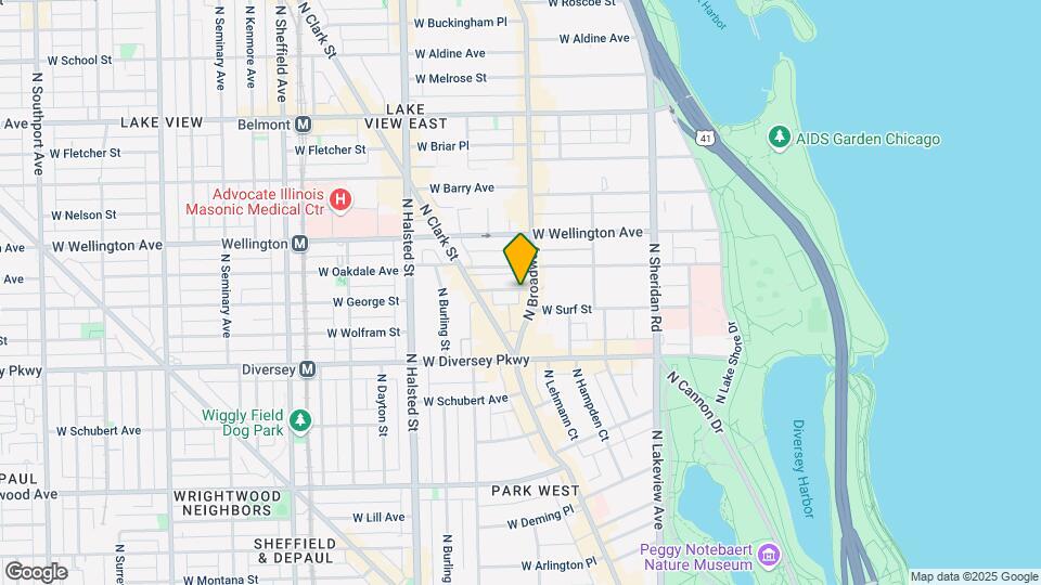 606 W Surf St Map and Location Details