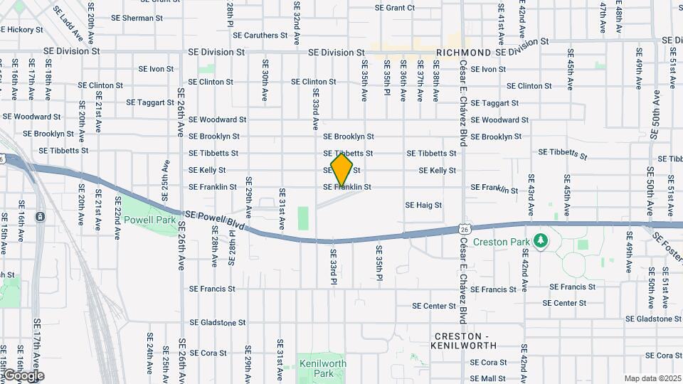 3360 SE Franklin St Map and Location Details