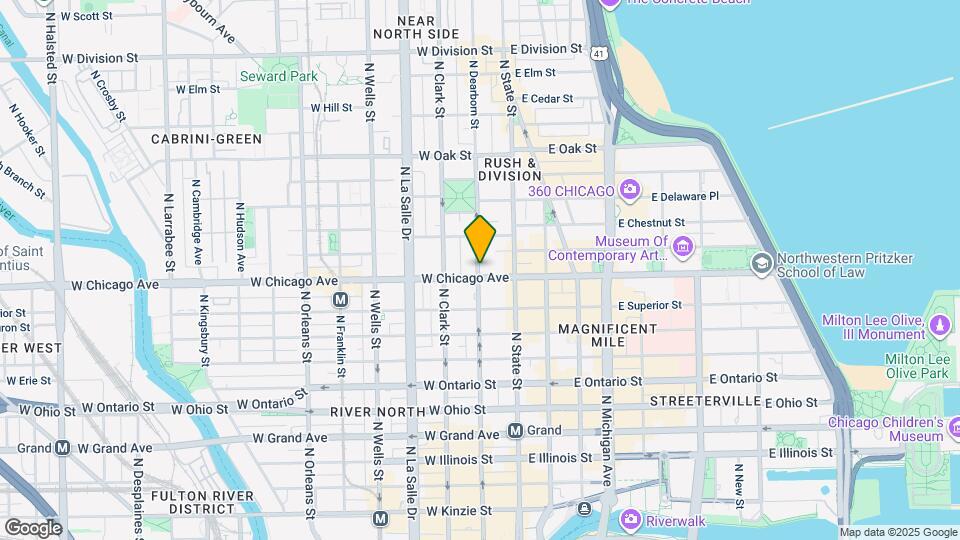 829 N Dearborn St Map and Location Details