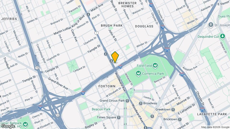 2456 Woodward Ave Map and Location Details