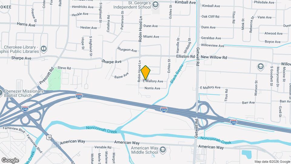 3717 E Mallory Ave Map and Location Details