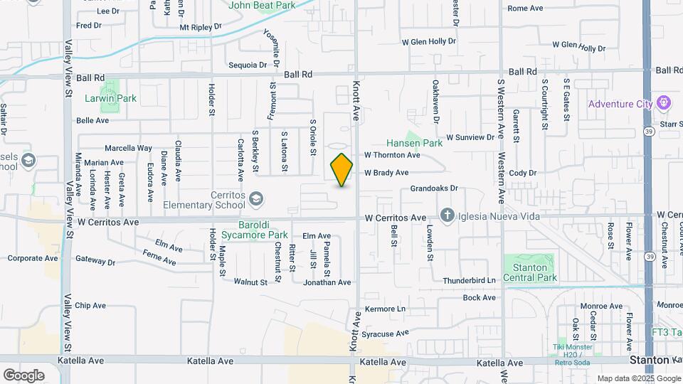 1421 S Knott Ave Map and Location Details