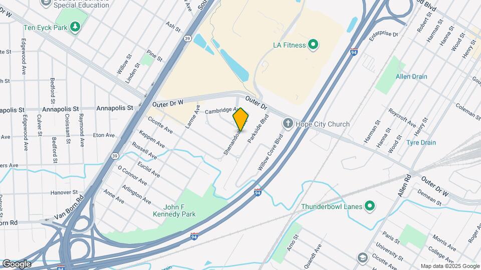 4505 Shenandoah Ave Map and Location Details