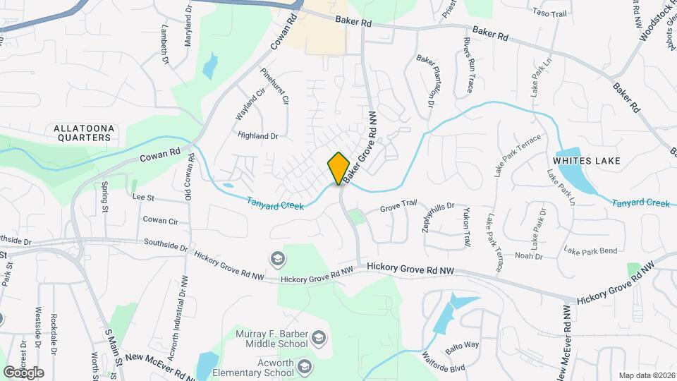 4537 Baker Grove Rd NW Map and Location Details