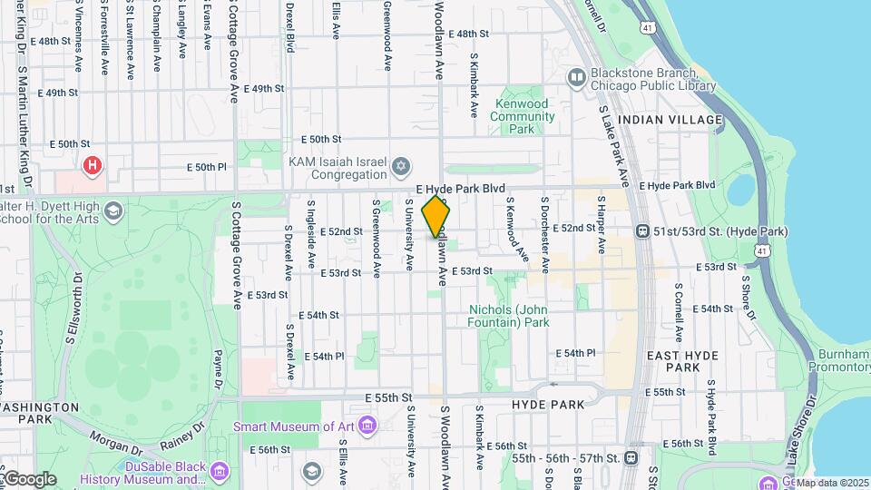 5214 S Woodlawn Ave Map and Location Details