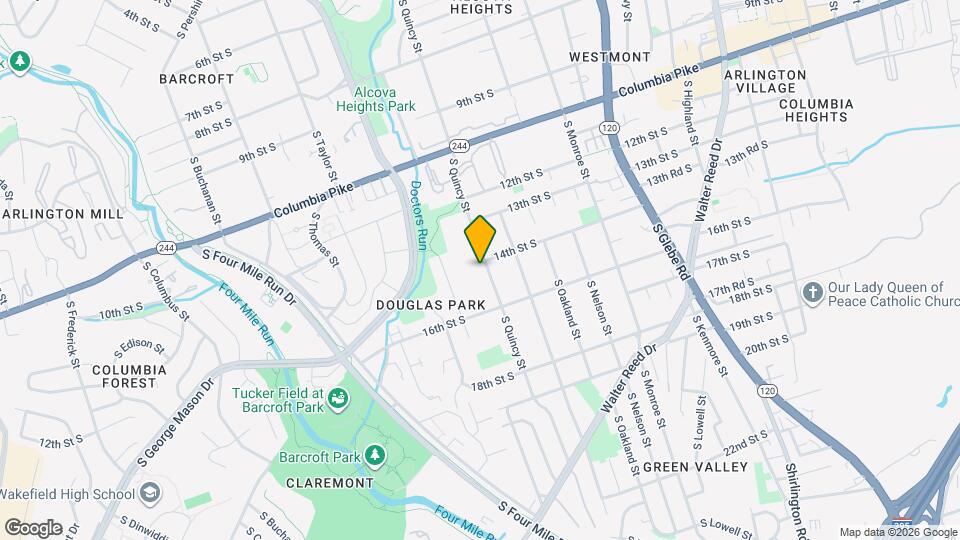 1404 S Quincy St Map and Location Details