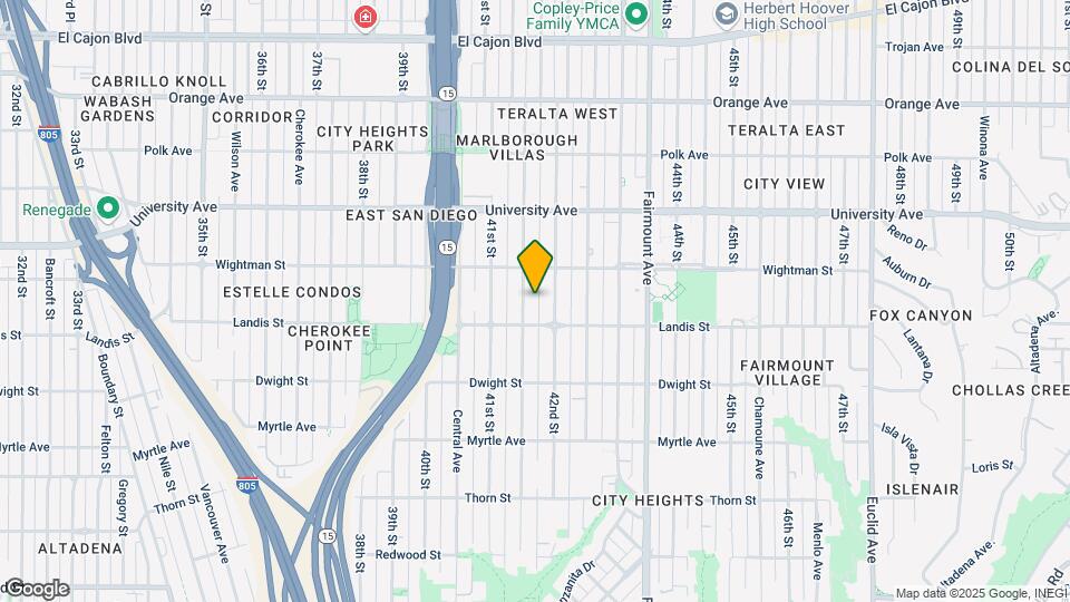 3741 Marlborough Ave Map and Location Details