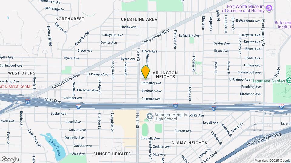 4516 Pershing Ave Map and Location Details