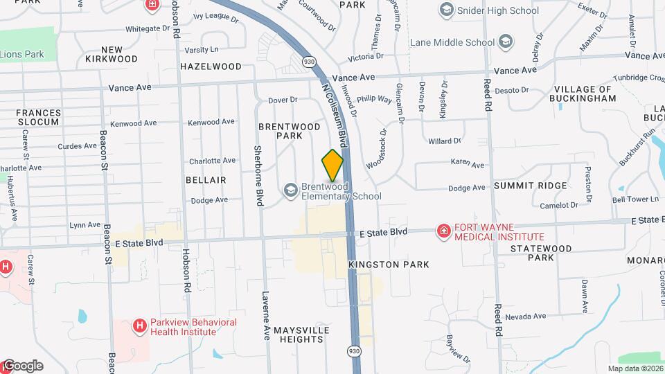 Brentwood Apartments Map and Location Details
