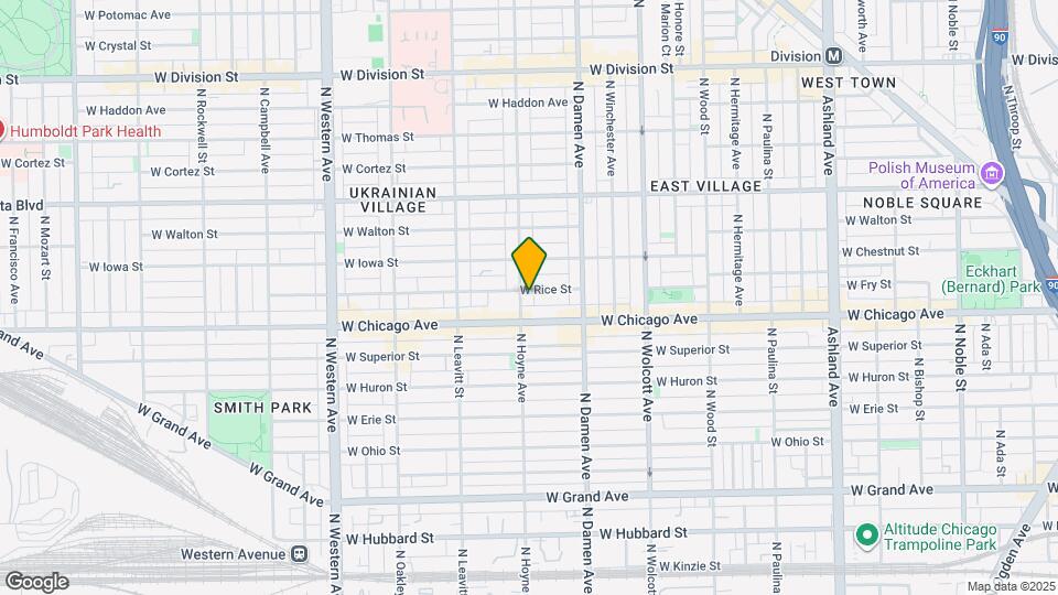 823 N Hoyne Ave, Unit Apartment 2 Map and Location Details