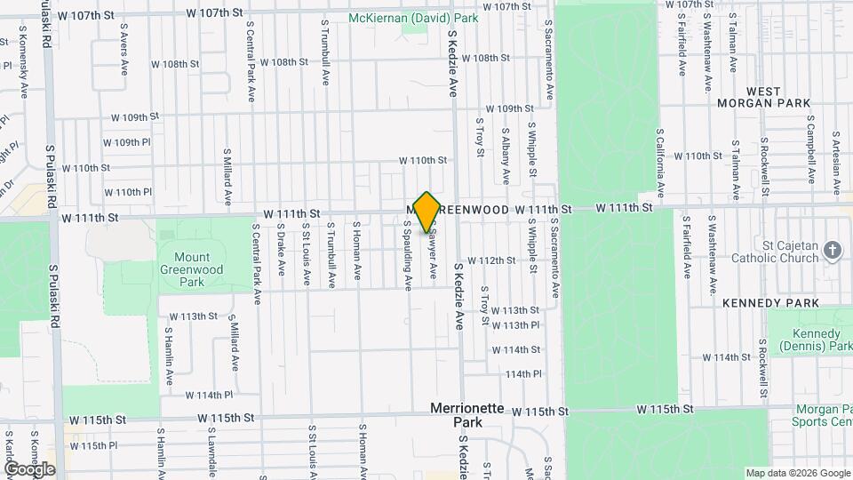 11134 S Sawyer Ave Map and Location Details