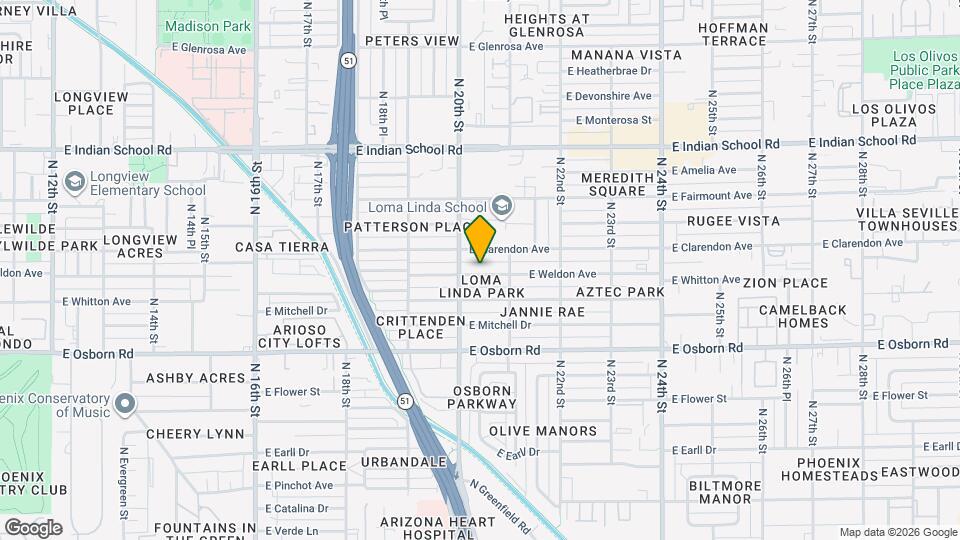 2020 E Weldon Ave Map and Location Details