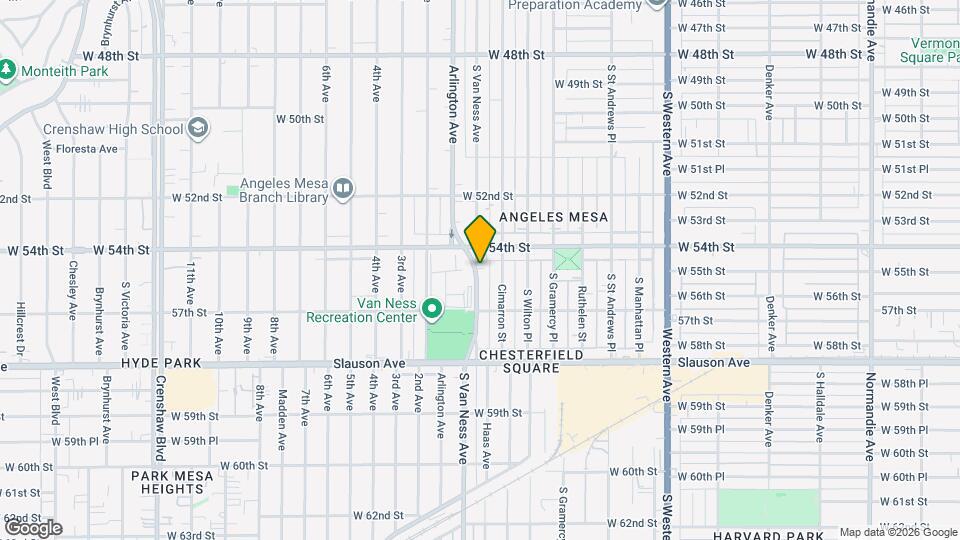 5426 S Van Ness Ave Mapa y Detalles de la Ubicación