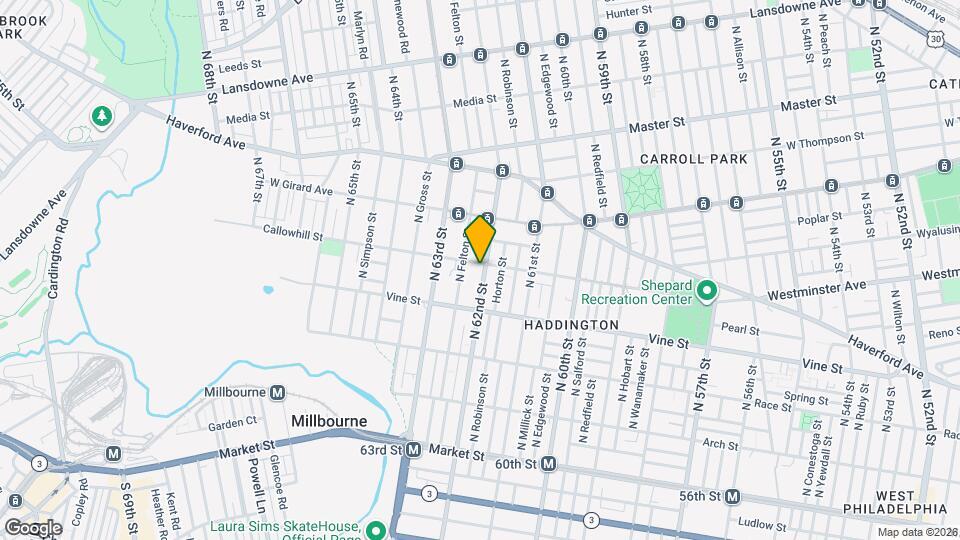 6202 Callowhill St Map and Location Details