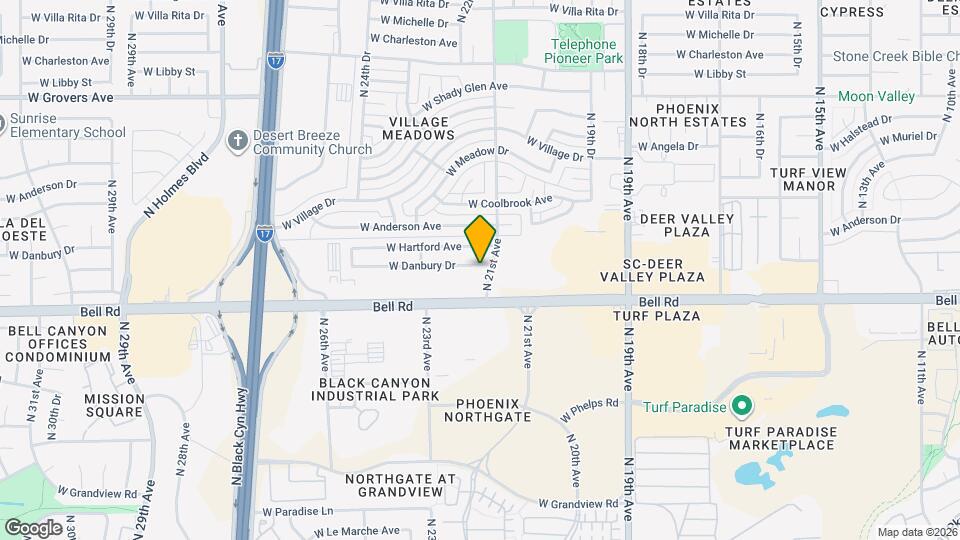 2109 W Danbury Dr Map and Location Details