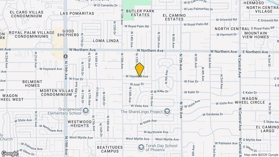 1211 W Hayward Ave Map and Location Details