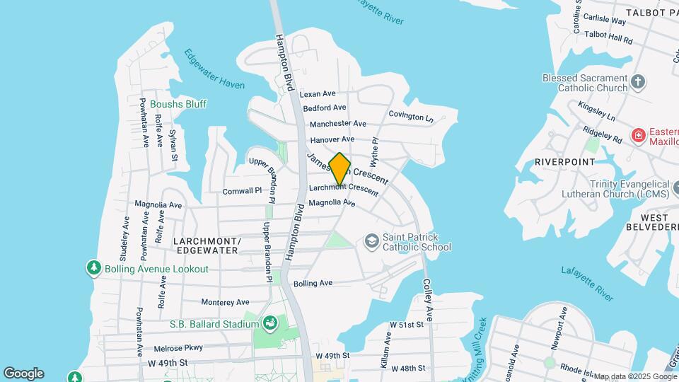 1105 Larchmont Crescent Map and Location Details