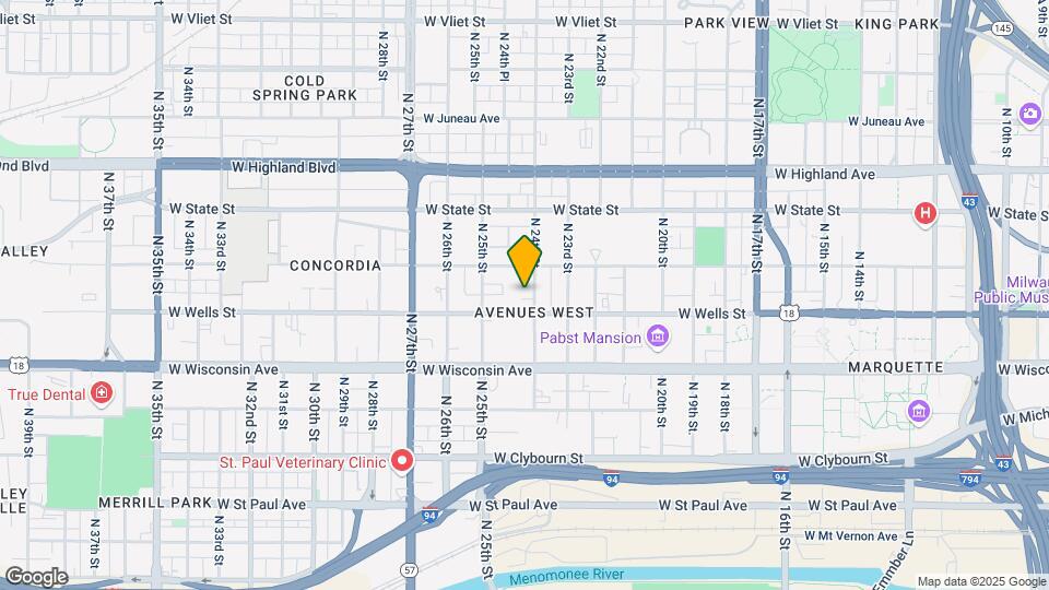 823 N 24th St Map and Location Details