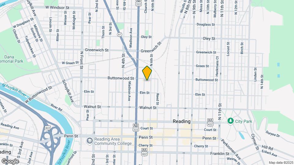 336 N 6th St Map and Location Details