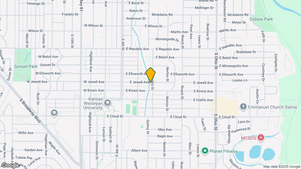 338 E Jewell Ave Map and Location Details