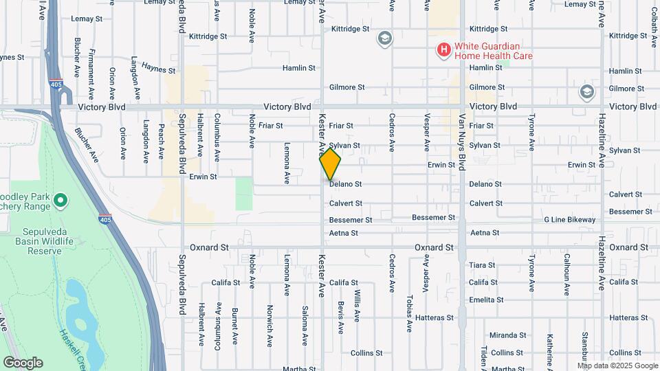 14848 Delano St Mapa y Detalles de la Ubicación