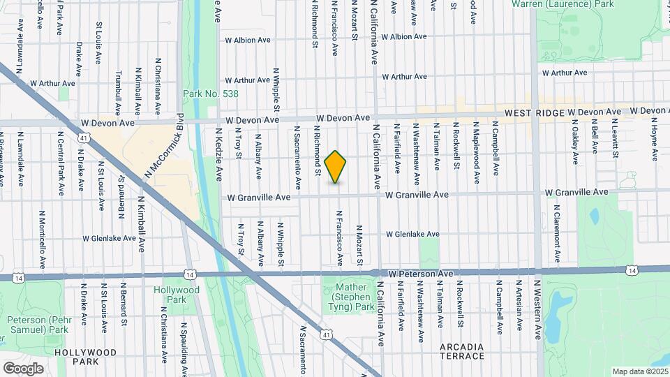 6206 N Francisco Ave Mapa y Detalles de la Ubicación