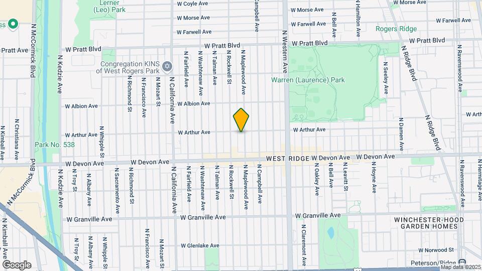 6454 N Maplewood Ave Map and Location Details