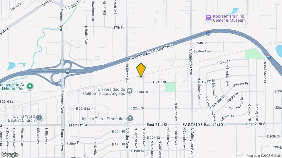 2410 N Lesley Ave Map and Location Details