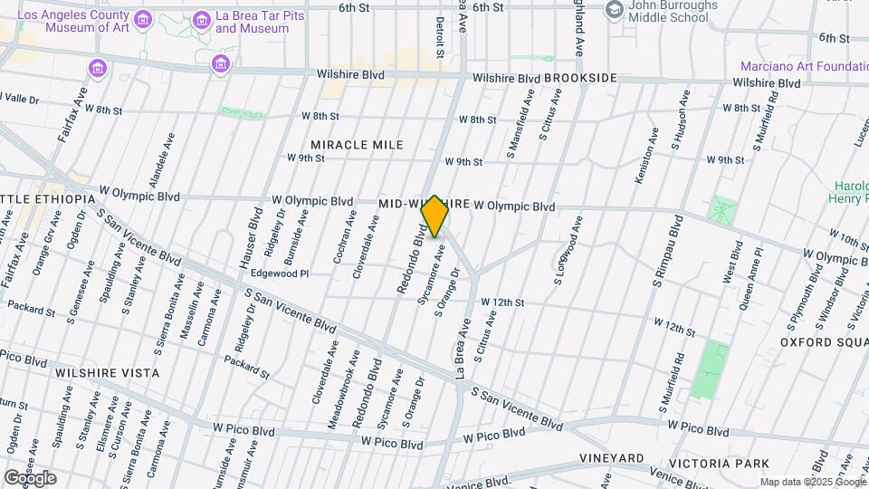 1063 1/2 S Sycamore Ave, Unit 10631/2 Map and Location Details