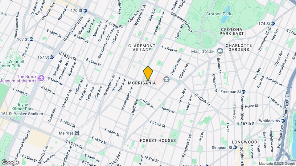 547 E 168th St Map and Location Details